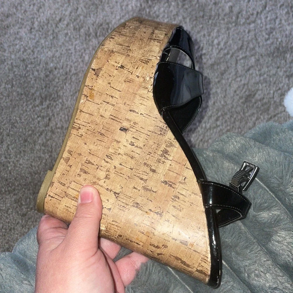 Vintage Heart in D brand wedge shoes cork 7.5